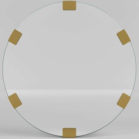 Καθρέπτης Τοίχου Chakra 552NOS2338 Φ60cm Gold Aberto Design Μέταλλο