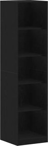 vidaXL Ντουλάπι με ράφι Μαύρη Οξυά 50 x 50 x 200 cm Επεξεργασμένο ξύλο