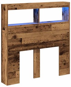 vidaXL Κεφαλάρι με Αποθηκευτικό Χώρο &amp; LED 100x17x102 εκ.