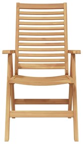 vidaXL Καρέκλα Κήπου 4 pcs Καφέ 52 x 64.5 x 108 εκ. Μασίφ ξύλο teak