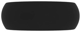Νιπτήρας Πολυτελής Στρογγυλός Μαύρο Ματ 40 x 15 εκ. Κεραμικός - Μαύρο