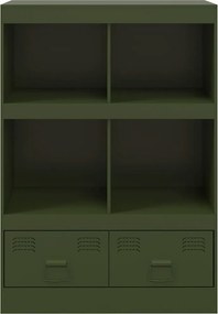 vidaXL Ραφιέρα Πράσινο Λαδί 67x39x95 εκ. από Ατσάλι