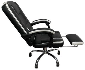 Καρέκλα Γραφείου OPTISEAT Μαύρο/Λευκό PVC/Μέταλλο 67x65x105-115cm - 14960025