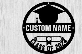 Σετ των 2 Intra απο ξύλο plywood 3mm-4mm πάχος – Senior Class του 2024 Metal Sign Laser Δίασταση  40x30 cm INTRAFABR-100321310