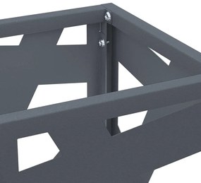 vidaXL Σχέδιο & βάση αποθήκευσης Ανθρακί 15.5 x 15.5 x 49 εκ Ατσάλι