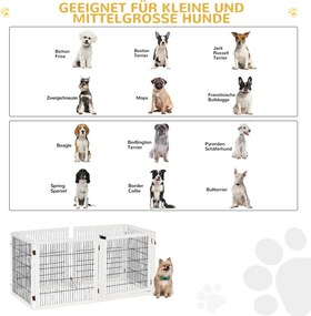 Πτυσσόμενο Barrier Dog 432 x 36 x 70 cm Ξύλο Πεύκου Λευκό