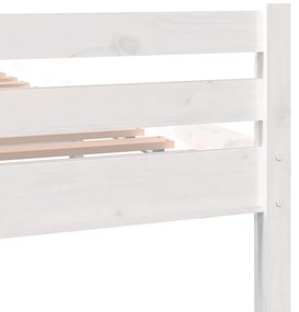 vidaXL Πλαίσιο Κρεβατιού Λευκό 100 x 200 εκ. από Μασίφ Ξύλο
