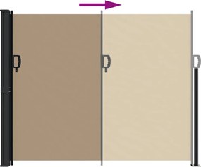 vidaXL Σκίαστρο Πλαϊνό Συρόμενο Taupe 160 x 500 εκ.