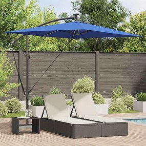 vidaXL Ομπρέλα Cantilever Banana με κλειδαριά Μπλε 294 x 200 x 254 εκ.