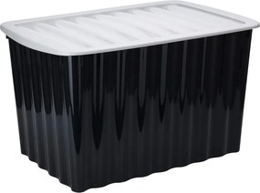 Κουτί αποθήκευσης με καπάκι μαύρο Y35x60x40εκ.