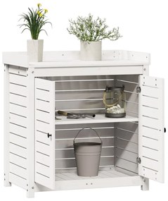vidaXL Τραπέζι Κηπουρικής με Ράφια 82,5x50x86,5 εκ. Μασίφ Ξύλο Πεύκου