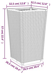 ΖΑΡΝΤΙΝΙΕΡΕΣ 2 ΤΕΜ. ΑΝ. ΓΚΡΙ 32,5X32,5X57 ΕΚ. ΠΟΛΥΠΡΟΠΥΛΕΝΙΟ 367847