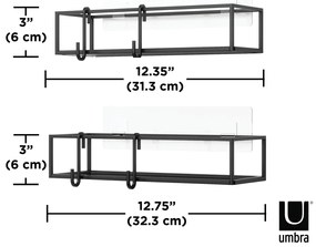 Σετ 2 μεταλλικά ράφια 31.3X6εκ Umbra Cubiko 1018615-040