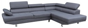 Corner right Sofa  Grey Fabric 270x200x87 cm