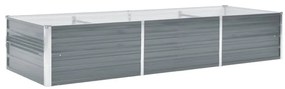 vidaXL Ζαρντινιέρα Υπερυψωμένη Γκρι 240x80x45 εκ. Γαλβανισμ. Χάλυβας