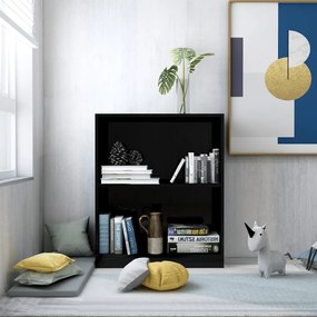 vidaXL Βιβλιοθήκη Γυαλιστερό Μαύρο 60x24x74,5 εκ. Επεξεργασμένο Ξύλο