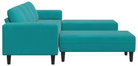 vidaXL Σετ Καναπέ 3 pcs Τιρκουάζ Βελούδο