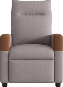 vidaXL Πολυθρόνα Μασάζ Ανακλινόμενη Taupe Υφασμάτινη