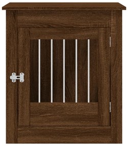 vidaXL Κλουβί Σκύλου Καφέ Δρυς 64,5 x 80 x 71 εκ. από Επεξεργ. Ξύλο