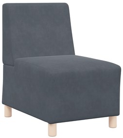 vidaXL Καναπέδες 3 pcs Σκούρο γκρι 55 x 74 x 82 εκ. Βελούδο