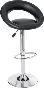 ΚΑΡΈΚΛΕΣ &amp; ΠΟΛΥΘΡΌΝΕΣ SASHA BLK/CHR PU ADJ BAR STOOL ATMOSPHERA 114600A