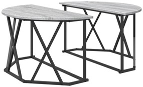 vidaXL Γκρι Sonoma Τραπέζι Σαλονιού 80x80x42 εκ. Κατασκευασμένο από Επικαλυμμένο Ξύλο