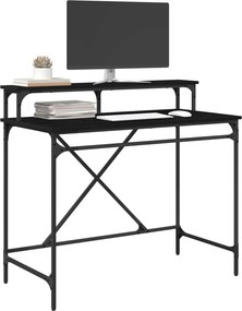 vidaXL Γραφείο Μαύρη Οξυά 100 x 50 x 90 cm Επεξεργασμένο ξύλο