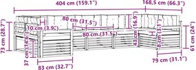 vidaXL Σειρά Καναπέ Εξωτερικού με μαξιλάρι 7 pcs Λευκό και Κρεμ