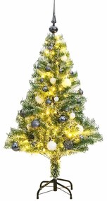 vidaXL Χριστουγεν. Δέντρο Τεχνητό με 150 LED/Χιόνι/ Μπάλες 120 εκ.
