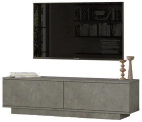 Έπιπλο τηλεόρασης Zoeva pakoworld γκρι cemento 140x35,5x38εκ - 176-000013 - 176-000013