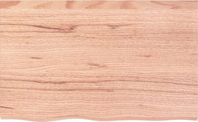 vidaXL Επιφ Τραπεζιού Αν Καφέ 80x50x(2-4)εκ. Επεξ. Μασίφ Ξύλο Δρυός