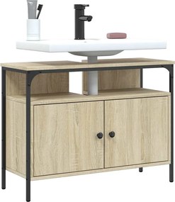vidaXL Ντουλάπι Νιπτήρα Μπάνιου Sonoma Δρυς 80x30x60 εκ. Επεξ. Ξύλο