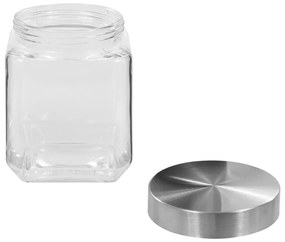 vidaXL Βάζα Αποθήκευσης 6 τεμ. 1200 ml με Ασημί Καπάκι