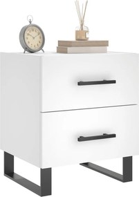 vidaXL Κομοδίνο Λευκό 40 x 35 x 47,5 εκ. από Επεξεργασμένο Ξύλο