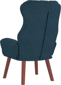 vidaXL Πολυθρόνα Μπλε 69 x 74 x 93 εκ. Βελούδο