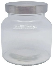 Βάζα Αποθήκευσης (Σετ 6Τμχ) 820023 600ml Clear Ankor Metal, Glass