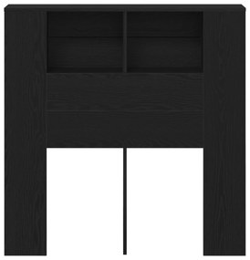 vidaXL Κεφαλάρι Ντουλάπα Μαύρη Δρυς 100x19x104.5 εκ. Φτιαγμένο από Επεξεργασμένο Ξύλο