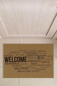 Stewehome Διακοσμητικό χαλί εισόδου με αντιολισθητική βάση Λευκό 40x60x10 cm