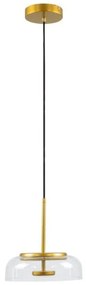 Κρεμαστό Φωτιστικό Οροφής Led Γυαλί Charlotte H143 Φ23 Globostar-742-Διάφανο 742