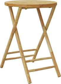 vidaXL Σετ Bistro Πτυσσόμενο 3 τεμ. από Μπαμπού με Μαξιλάρια