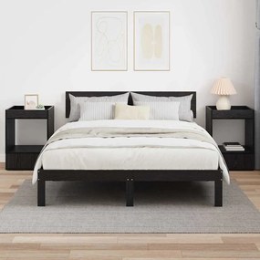 vidaXL End Table 2 pcs Μαύρη Οξυά 40 x 40 x 56 εκ. Επεξεργασμένο ξύλο