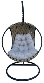 Κρεμαστή Φωλιά Makito 368-000003 100x105x195cm Beige-Grey