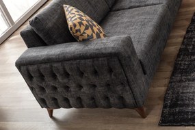 Stewehome Τριπλή πολυθρόνα Oak Anthracite 220x90x84 cm