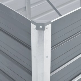vidaXL Ζαρντινιέρα Υπερυψωμένη Γκρι 600x80x45 εκ. Γαλβαν. Χάλυβας