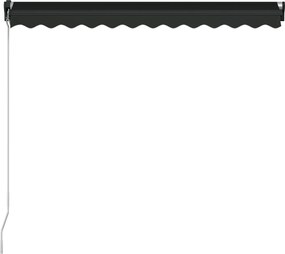 vidaXL Τέντα Συρόμενη Χειροκίνητη Ανθρακί 350 x 250 εκ.