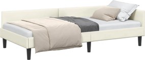 vidaXL Κρεβάτι Γωνίας Κρεμ 80 x 200 cm Βελούδο