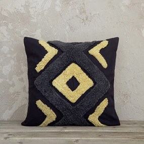 Μαξιλάρι Διακοσμητικό (Με Γέμιση) Aziza Dark Grey Nima 45X45 100% Cotton