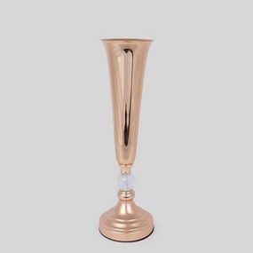 Βάζο Μεταλλικό 752-22062 14x47cm Rose Gold Estheti Home Μέταλλο