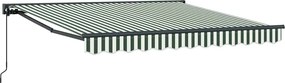 vidaXL Σκελετός Τέντας Πράσινο και Λευκό 350 x 250 εκ