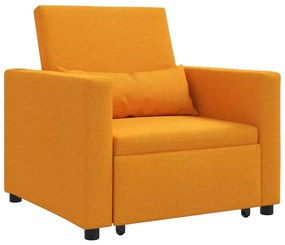 vidaXL Μονός καναπές-κρεβάτι Σκούρο κίτρινο 90 x 165 x 87 εκ. ύφασμα